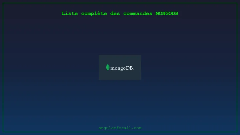 Mongodb - Commandes et scripts d'administration de bases de données