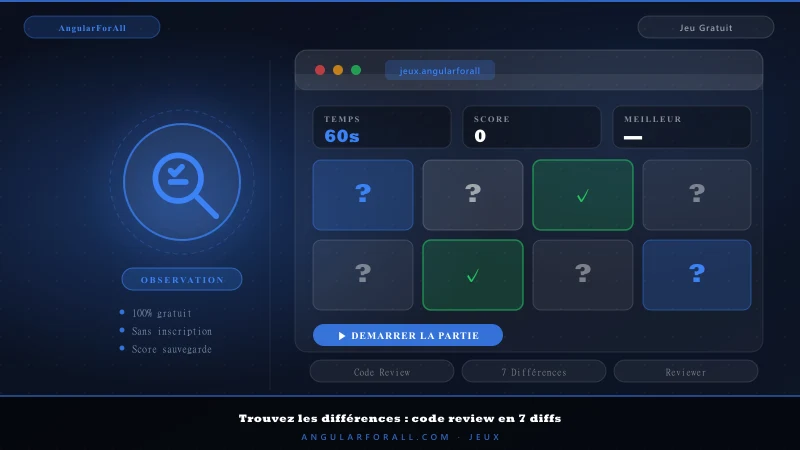 Trouvez les différences : code review en 7 diffs