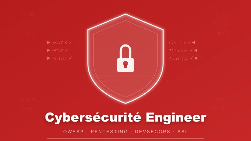 Cybersecurite Engineer : protéger apps et infra