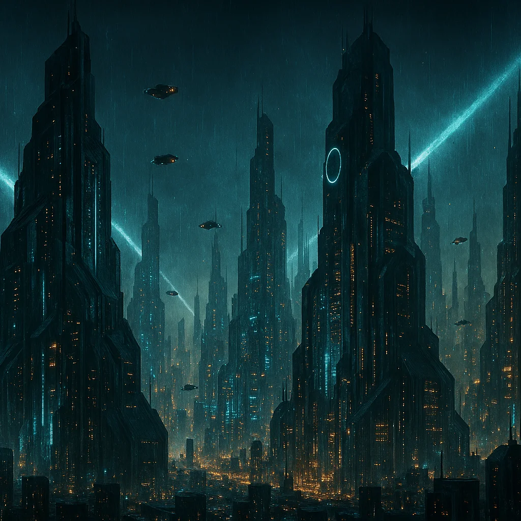 Concept art sci-fi cinématique — Midjourney v6