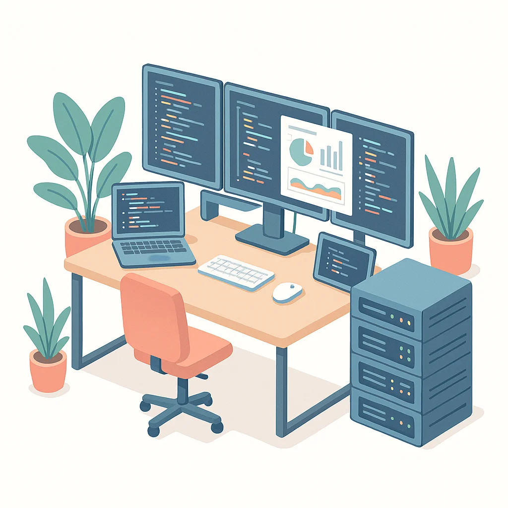Illustration isométrique tech — DALL-E 3
