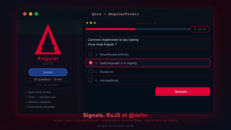Entretien Angular Junior — Signals, RxJS et @defer