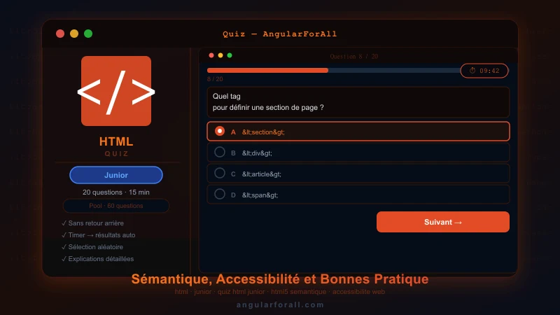 Entretien HTML Junior — Sémantique, Accessibilité et Bonnes Pratiques