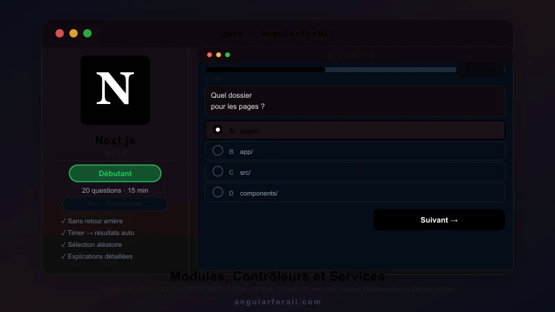 Entretien NextJS Débutant — Modules, Contrôleurs et Services