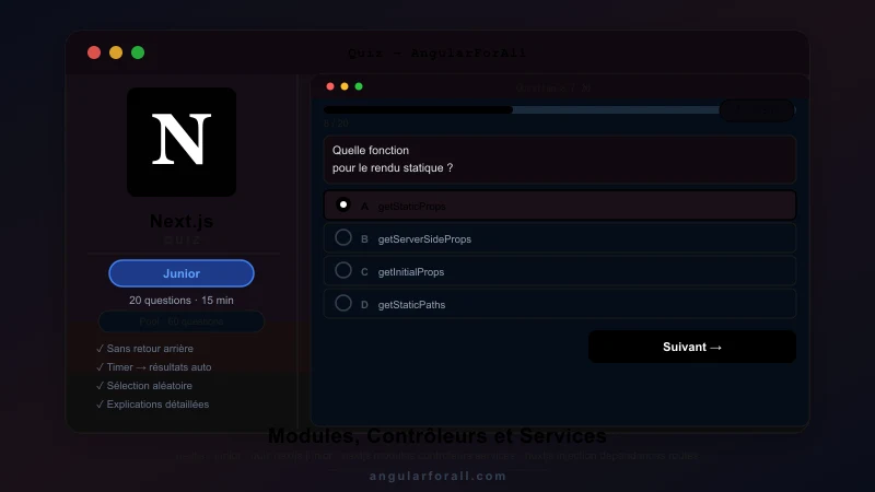 Entretien NextJS Junior — Modules, Contrôleurs et Services