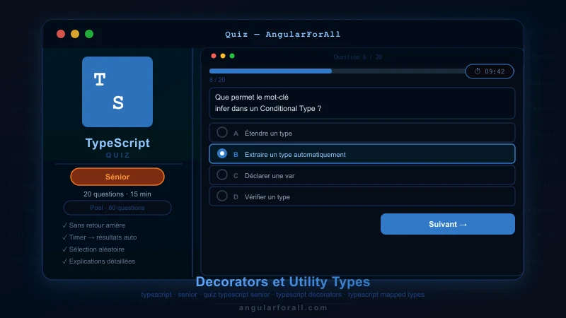 Entretien TypeScript Senior — Decorators et Utility Types