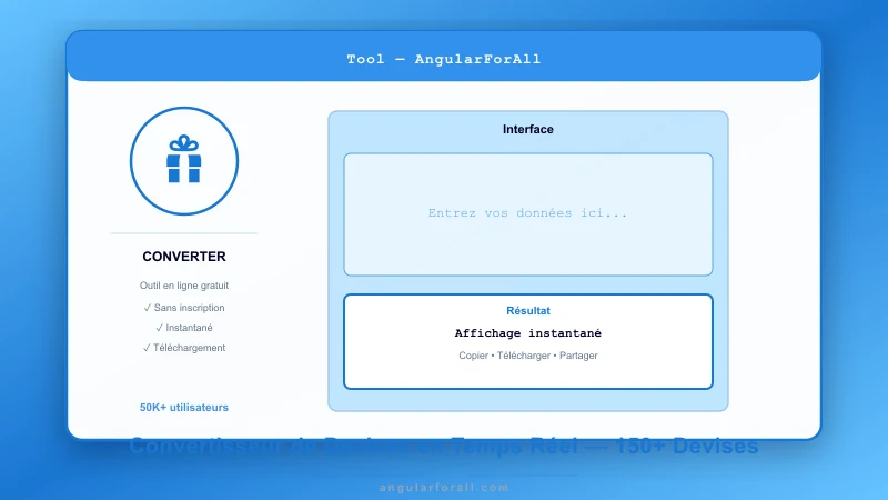 Convertisseur de Devises en Temps Réel — 150+ Devises