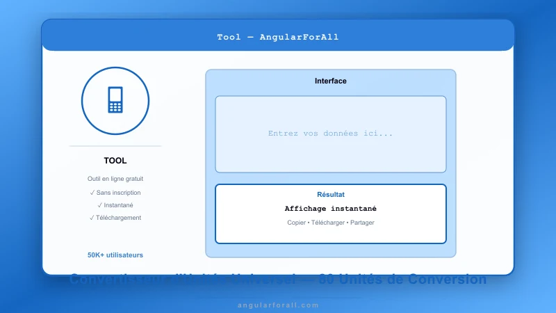 Convertisseur d'Unités Universel — 80 Unités de Conversion