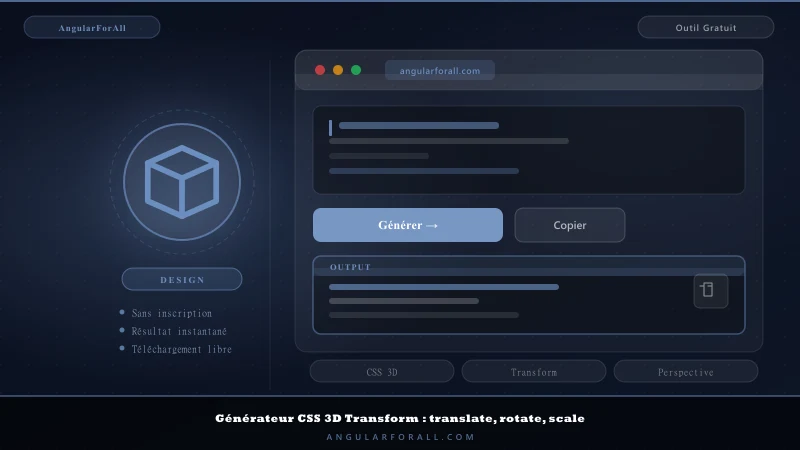 Générateur CSS 3D Transform : translate, rotate, scale | AngularForAll