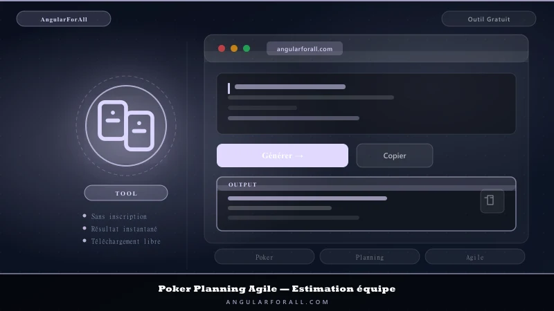 Poker Planning Agile — Estimation équipe