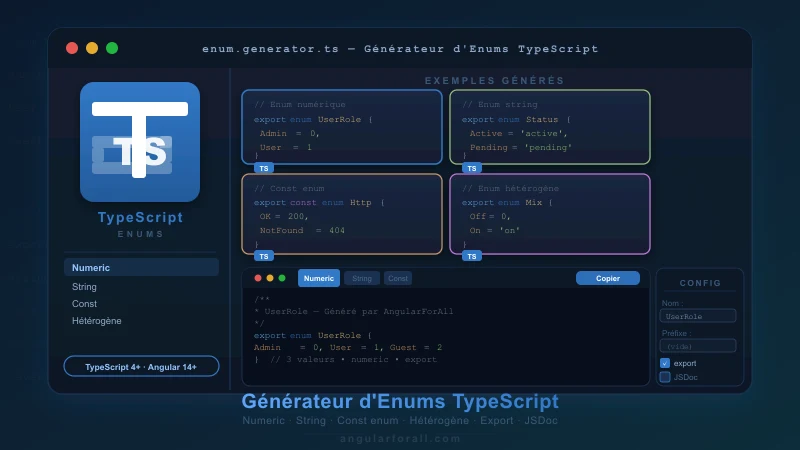 Générateur d'enums TypeScript en ligne