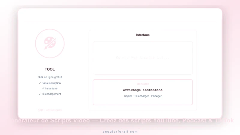 Générateur de Scripts Vidéo — Créez des scripts YouTube, Podcast & TikTok